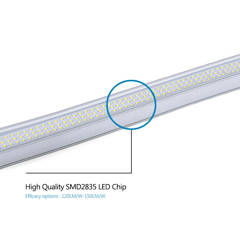 High Quality 60W Three Row Leds Batten Light Integrated T5 Tube 4 ft Led Tube Light 1200mm 40 Watt for Supermarket
