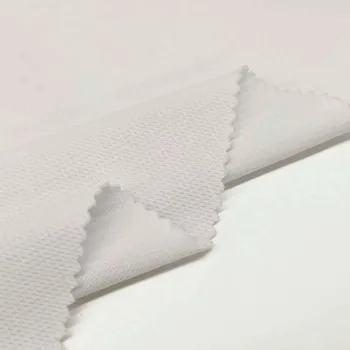 Wholesale White Soft Loose Stretchy Eyelet Fabric 100% Polyester Fabric For Garment