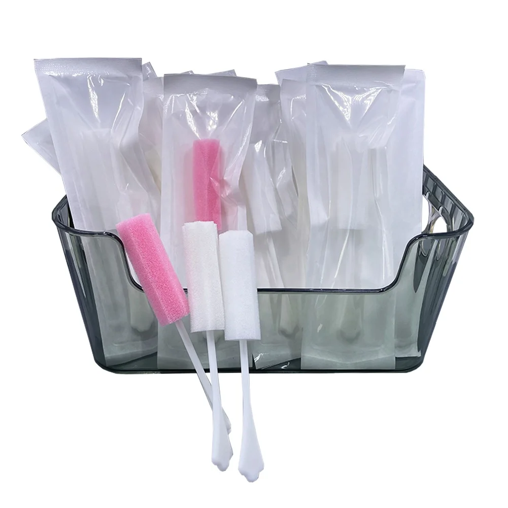 Disposable Polyurethane Colorful PU Sponge Swabs After Sex Medical Vaginal Foam Brush Cleaning Brush Round Cleaning up Brush