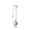 12cm leaf spoon silver