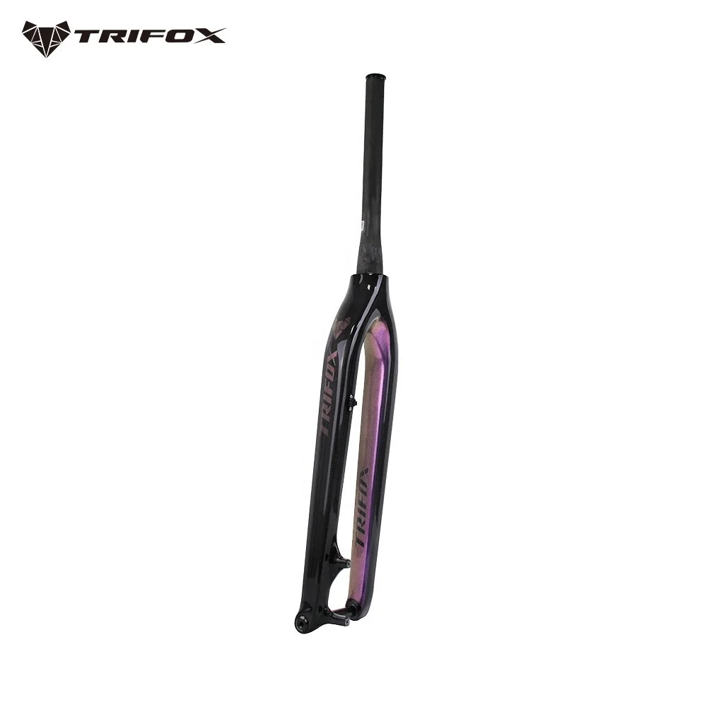 TRIFOX TMK100 углеродная MTB вилка заводская цена 700c дисковый сквозной тормоз 100*15 мм 29er T800 углеродное волокно горный велосипед