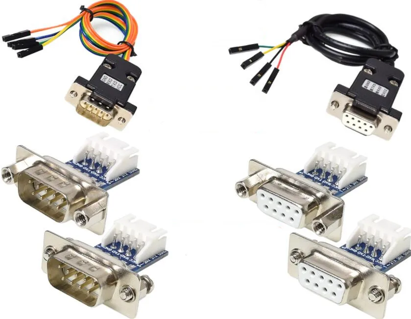 Taidacent 3.3V 5V 12V 24V MAX323 MAX3232 DB9 RS232 Uart
