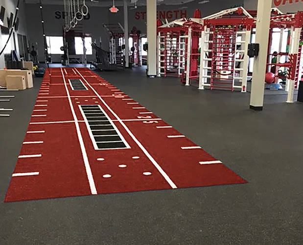 Gym Sled Track Grass Artificial Turf Meter Marked Turf Flooring Turf for Sled Running Track