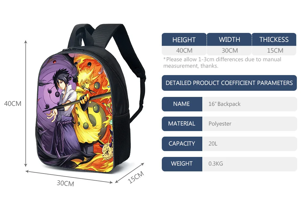 New Custom Two-sided Anime Backpack Demon Slayer Modern School Book  Backpack Mochila Escolar Hombre - Buy Fashion Cool Anime Narutos  Double-sided Printing Student School Bags Polyester Zipper Backpack Large  Capacity Kids Bag,Naruto