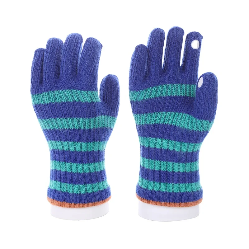 Зимние женские велосипедные перчатки в Корейском стиле кашемировые шерстяные теплые Утепленные с двумя пальцами для улицы вязаные сенсорным экраном