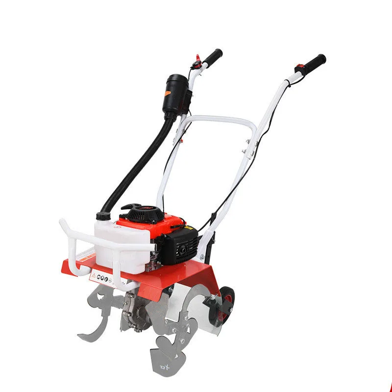 Mini Tiller Hand Push  Multifunctional Mini Gasoline Power  Tiller Machine