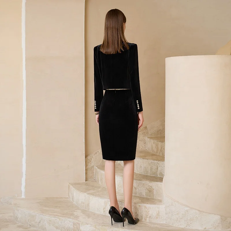 Most Expensive Quality Items Winter Collections Women's Clothing Jacket Skirt Pants Suit for Office Lady Market