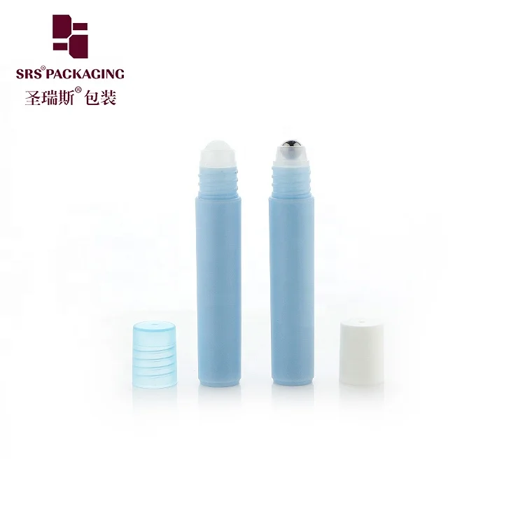 Fast Ready to Ship 7ml Empty Plastic Roll on Eye Serum Bottle Blue Green White