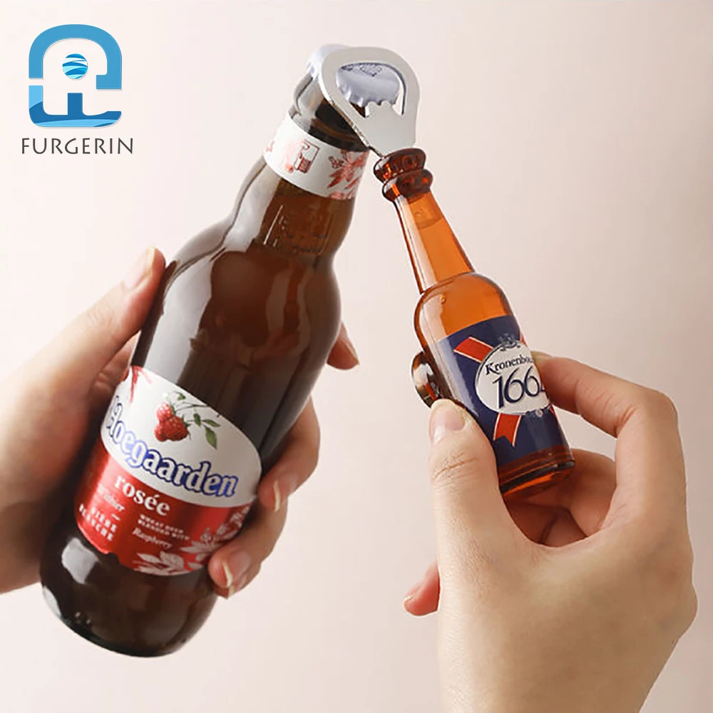 Creative Fun Bottle Opener Refrigerator Sticker Magnetic Suction Three Dimension Soda Modeling Home Decoration Save Space