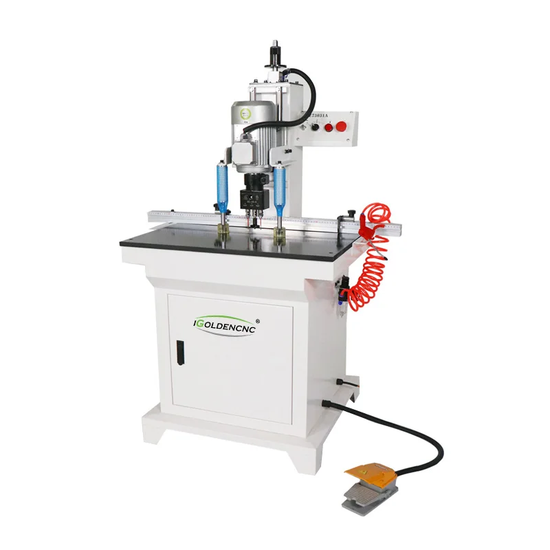 single double head vertical door hinge hole drilling wood boring machine