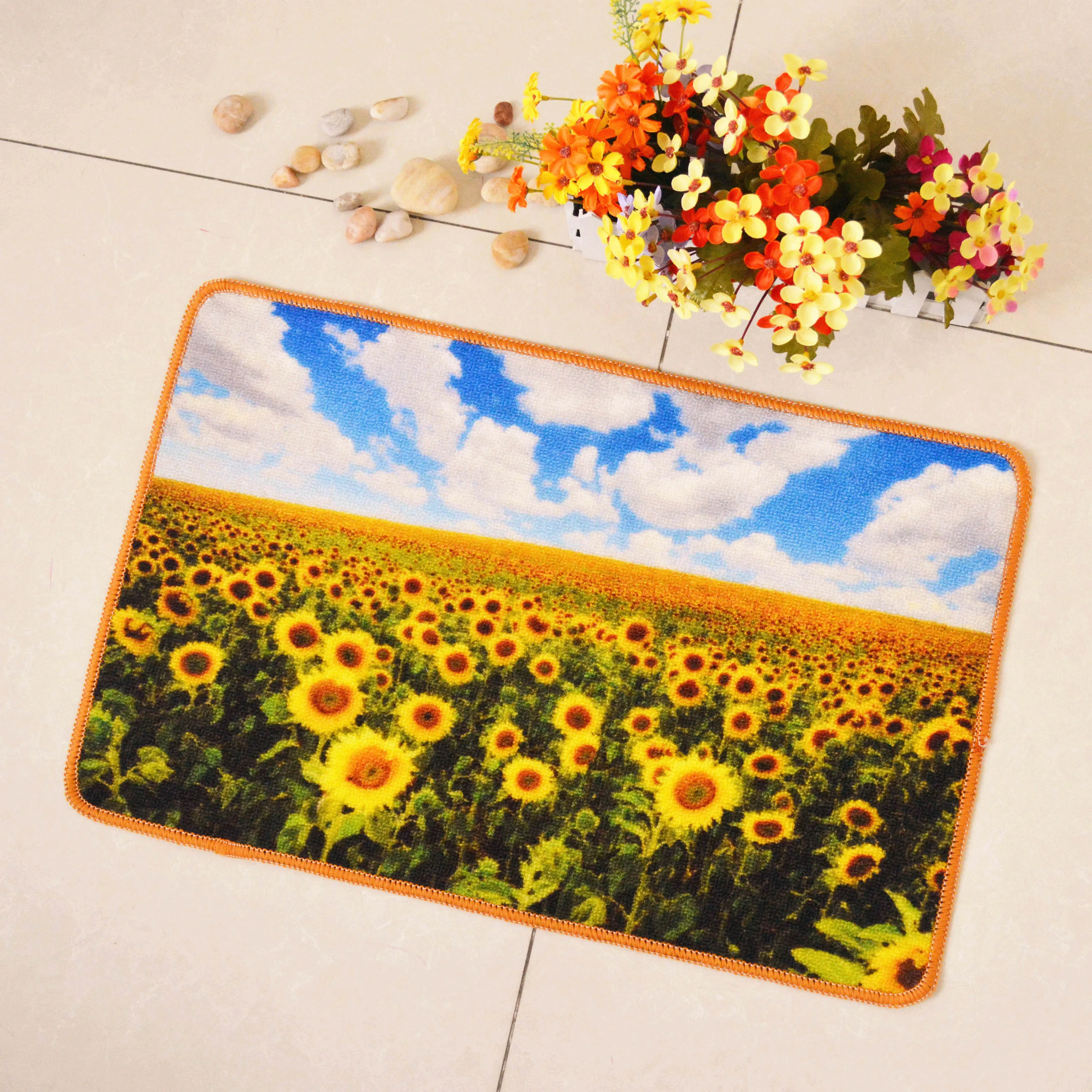 customized sunflower designsurface weight: 270g/m2edge: over