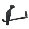 Negro (vibrador anal con anillos duales para el pene)
