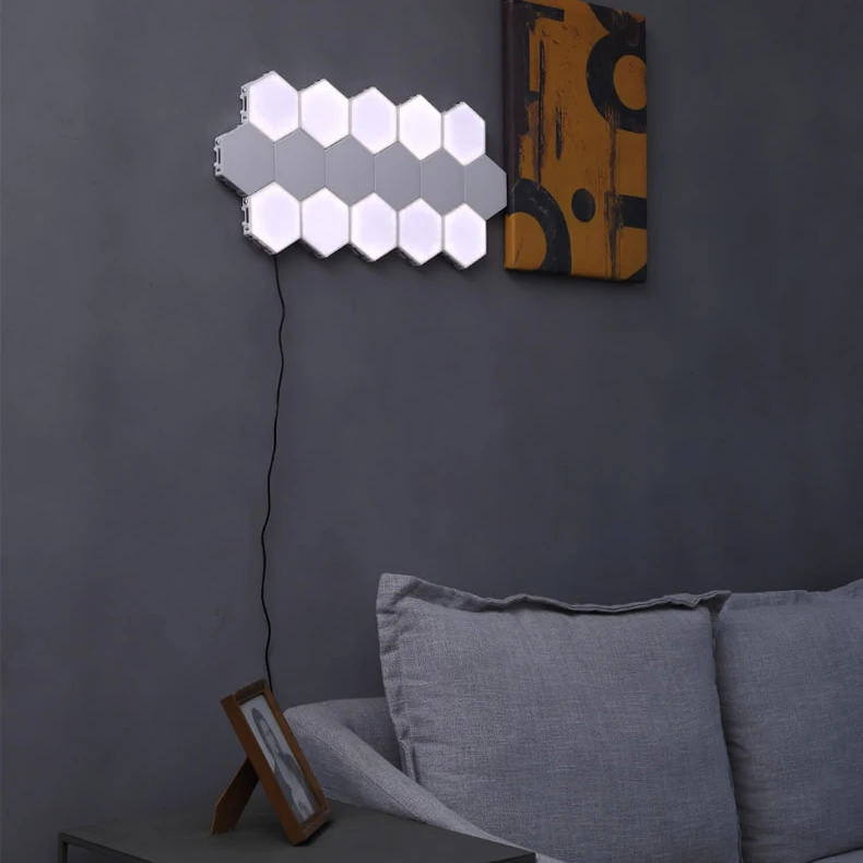 Оптовая продажа с завода, Индукционная ячеистая Квантовая Сборка DIY, геометрия, детский ночник