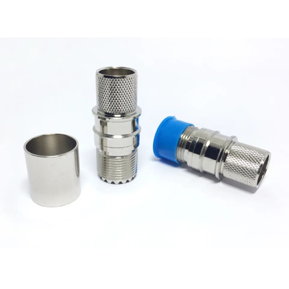 Factory Supply UHF Female Crimp SO-239 HEMBRA JACK for LMR600 WTR600 Cable RF Connector in Stock