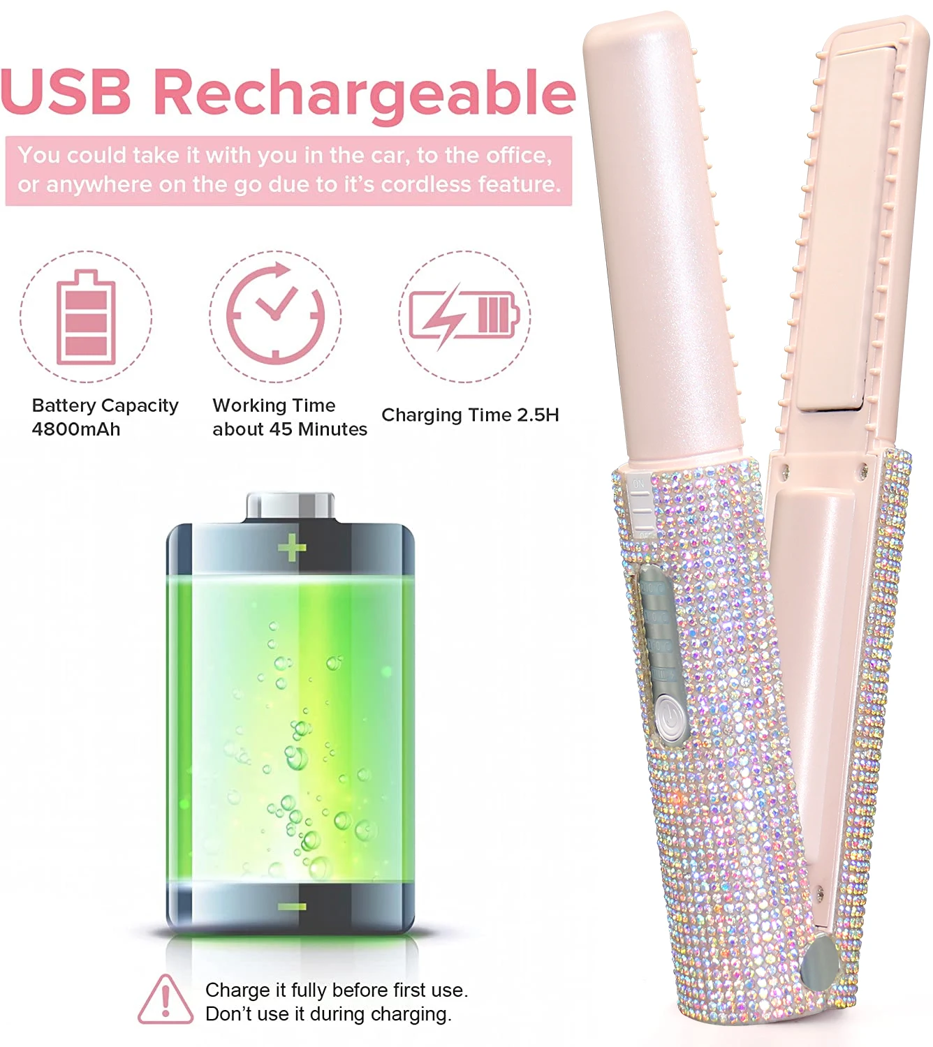 Bling Portable Cheaper Unique High Tech Hair Straighteners Curler Pcb Board with Dryer