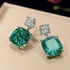 Bird's Nest Cepala Green Stud Earrings
