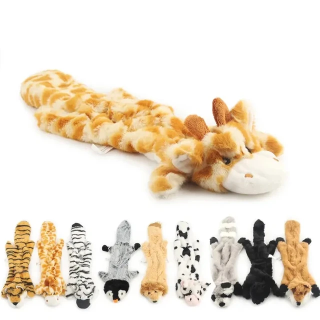 Durable Interactive Dog Squeaky Toys No Stuffing Plush Dogs Chew Toy for Puppy Medium Large Dog Chewers