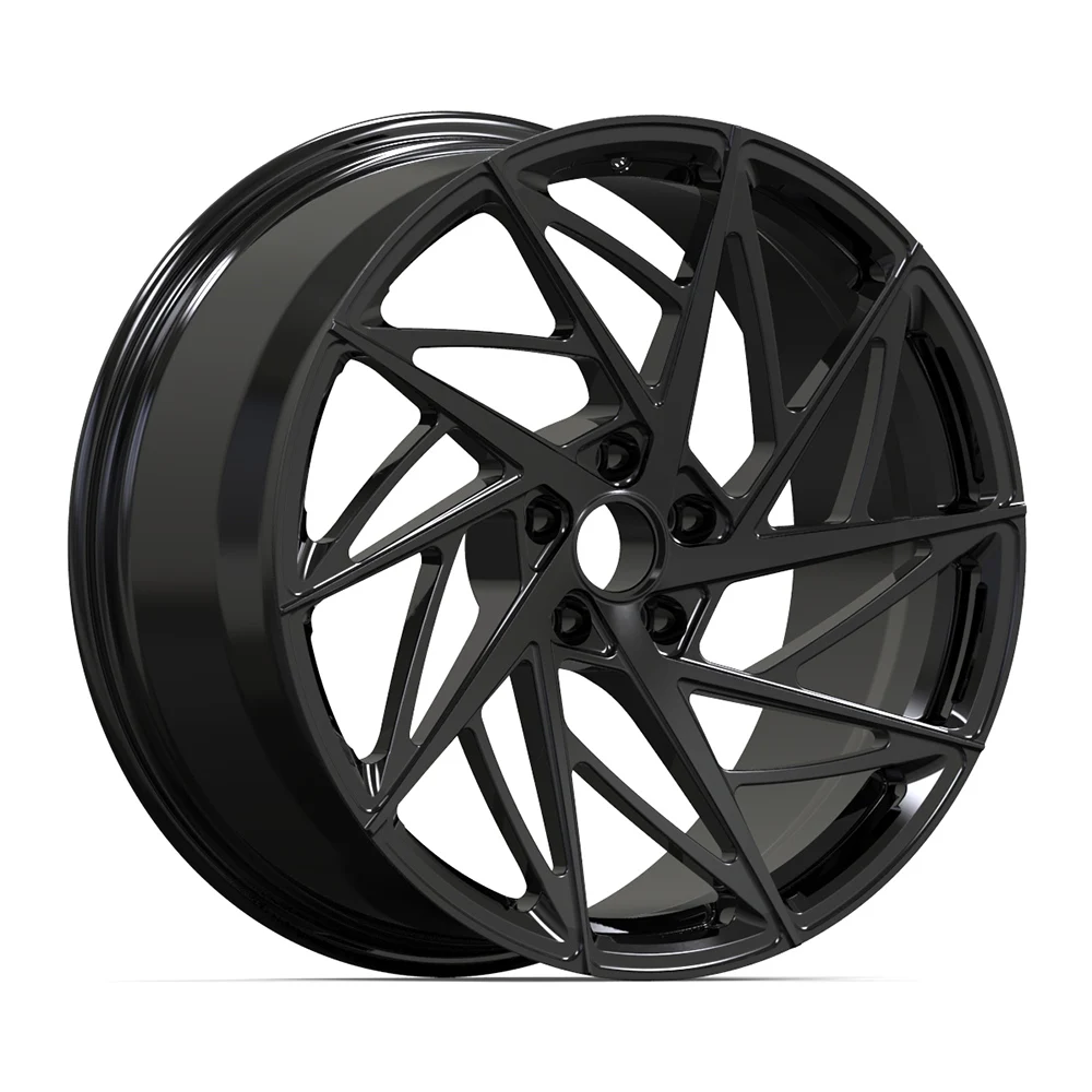 Gloss Black Alloy Wheels 16-24 Inch 1 Piece Monoblock Forged Aluminum Alloy 5 Hole Passenger Car Wheel Rim for Tesla