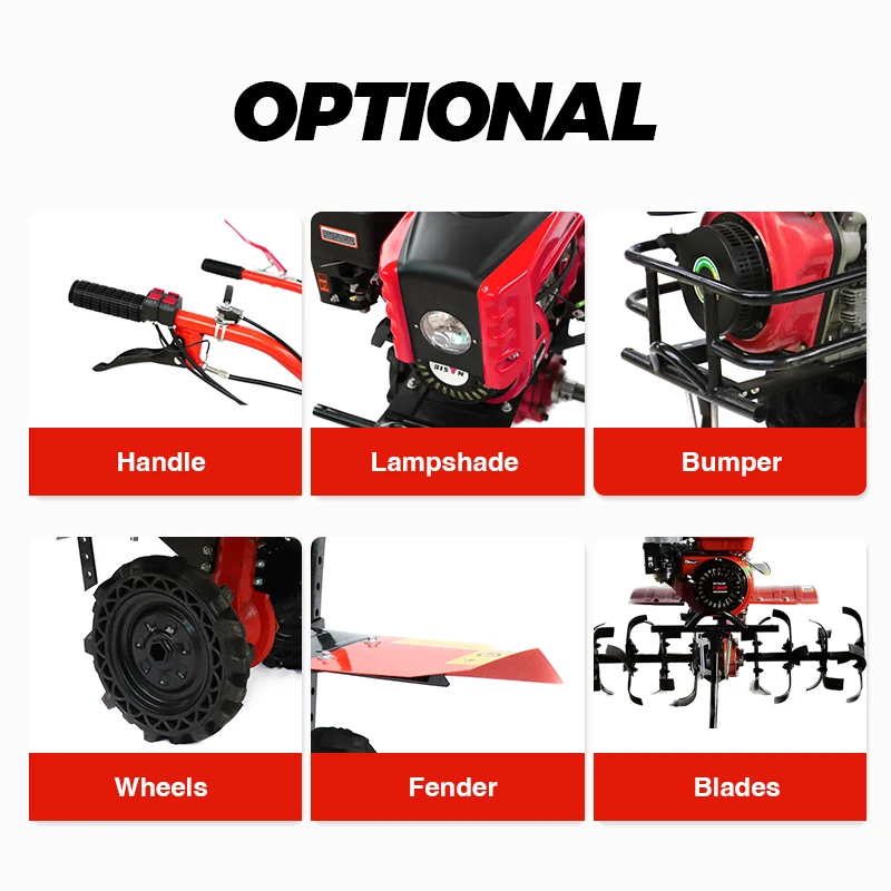 BISON Petrol Engine Hoe Mini Power Tiller 7 Hp Gasoline Power Cultivator