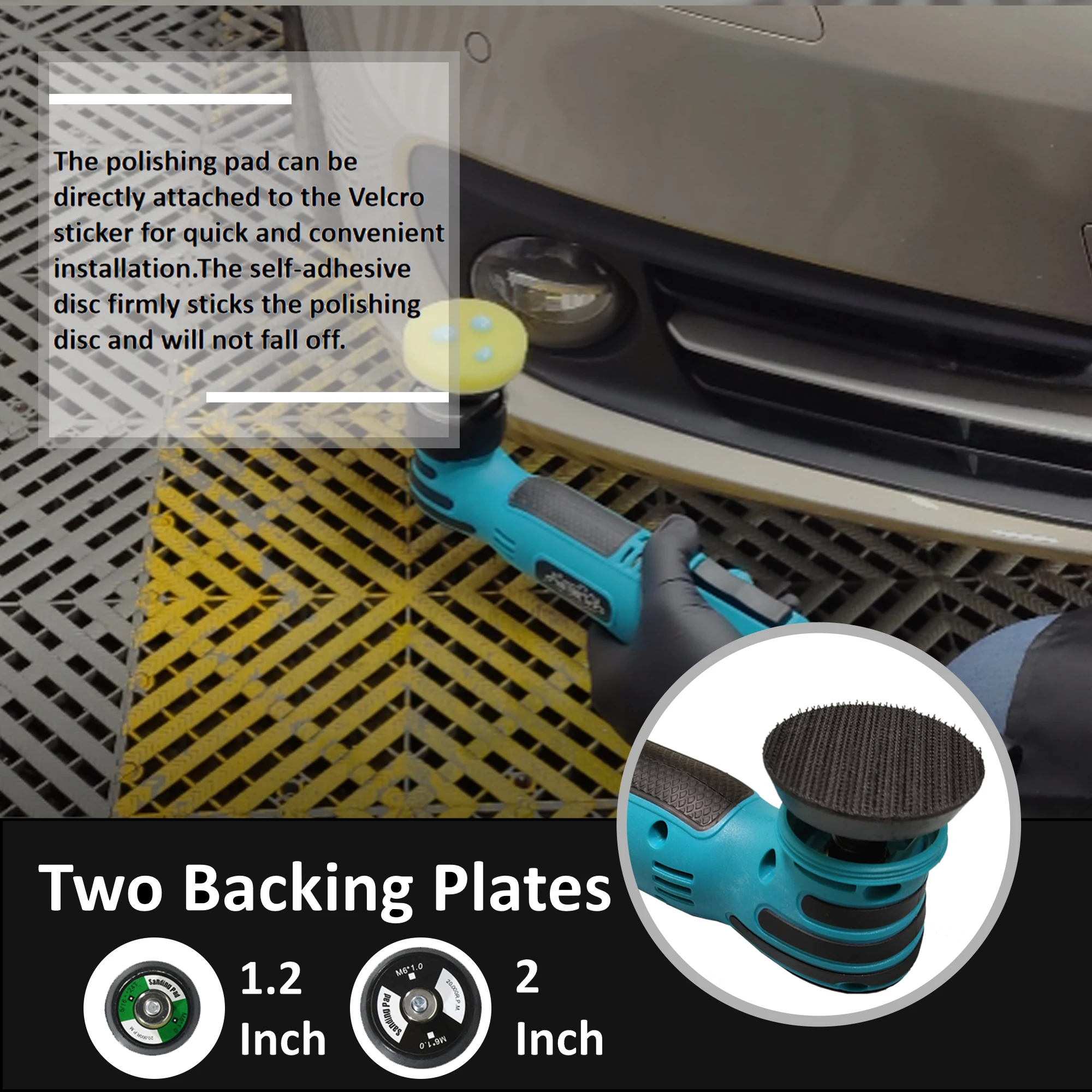 Автомобильный щит 1,2/2 дюйма, миниатюрная беспроводная полировальная машинка, 12 В, полировальная машинка для автомобильного детейлинга