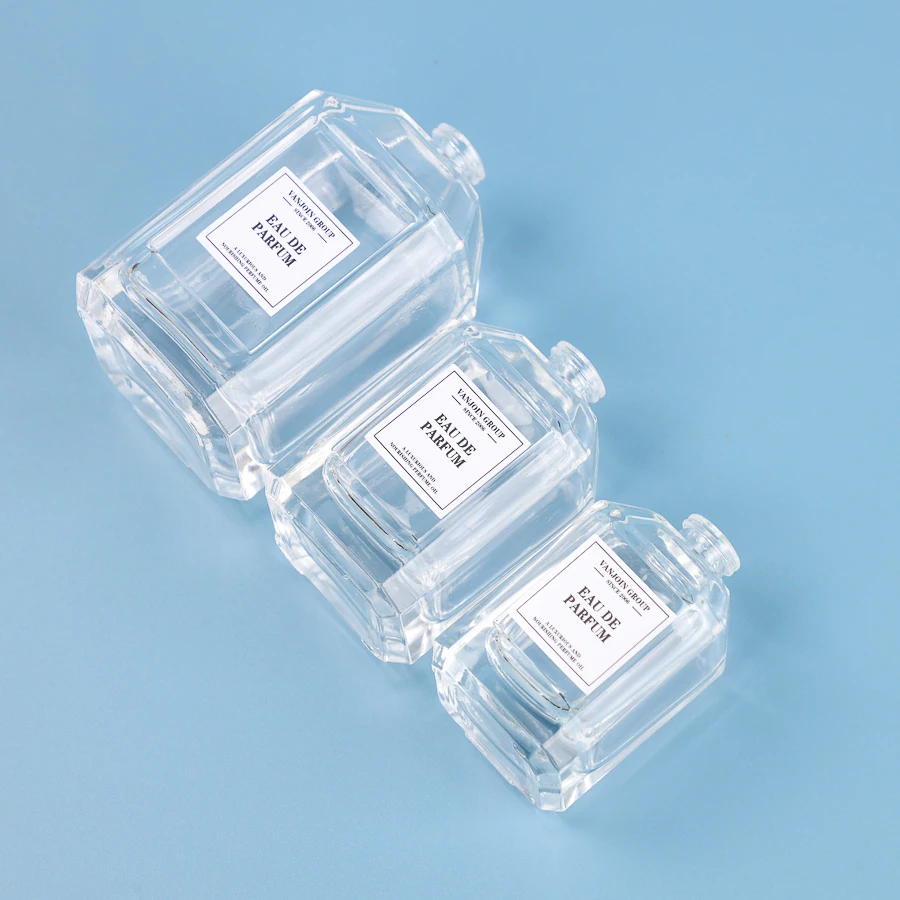 Luxury Heavy Base 50ml Glass Botol Parfum Bottle 30ml 50 Ml 100ml Empty Square Glass Fragrance Packaging Perfume Spray Bottle