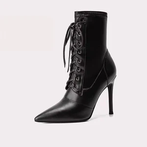 Fashionable Women's Stiletto High Heel Ankle Boots  Pointed Toe Party Boots