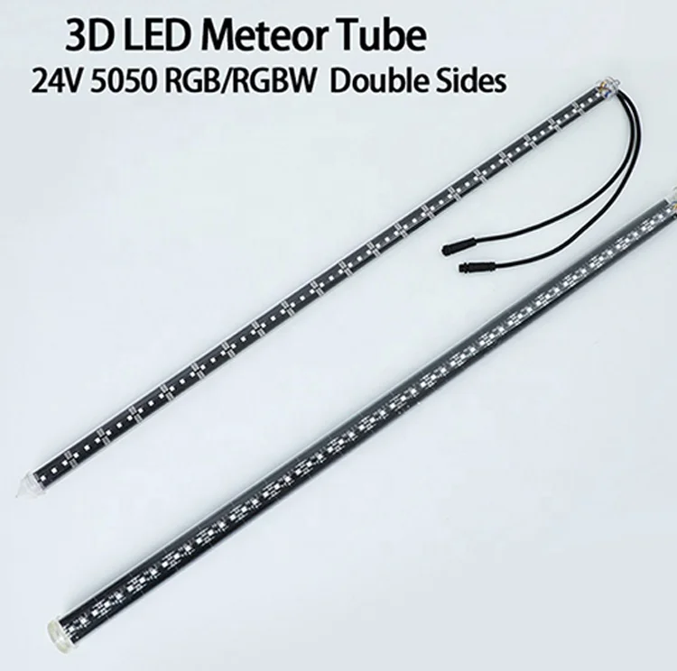 Event Stage Light DMX 3D LED Meteor Tube  Programmable 24V RGBIC LED Rain Light  for  Event Ceiling Decoration