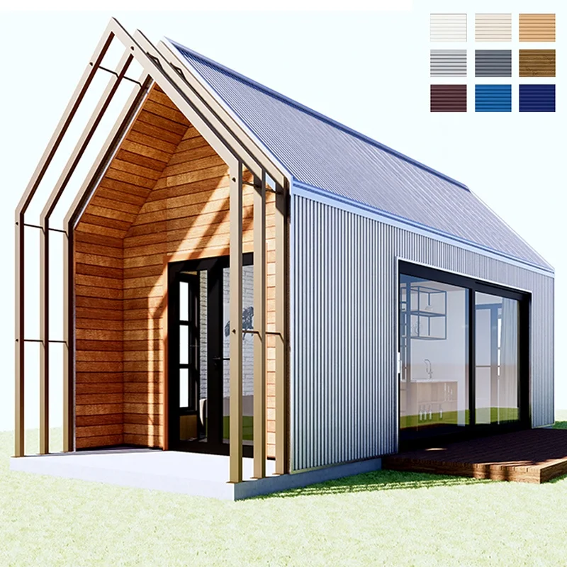 High Insulation Value Earthquake Resistant SIP Panel House Shell Kit Package China Manufacturer Prefab House Villa Cafe Home