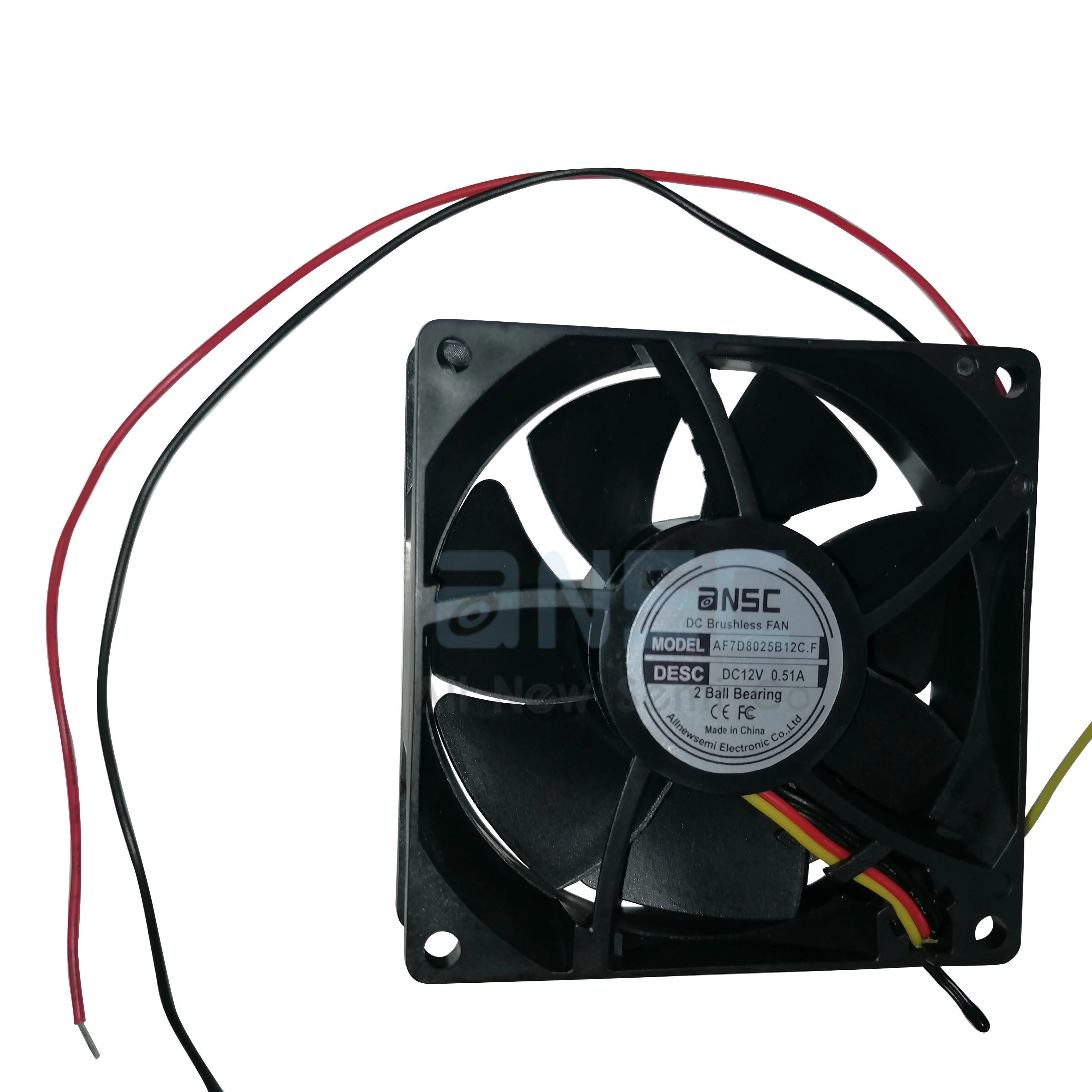 Original Axial fan AF7D8025B12C.F 12VDC 0.51A Ball bearing Computer fan