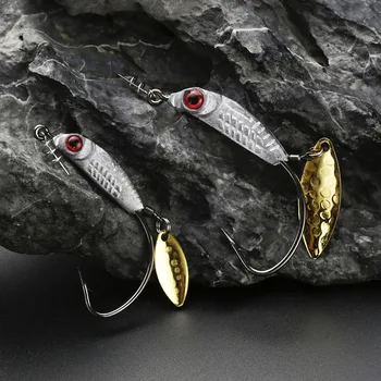Cheery HK00486 Weighted Twistlock Fishing Jig Heads Blade Attachment for Stream River Lake-Swimbait Crankbait Spinner Bait Hooks – Soft Lure – view 3