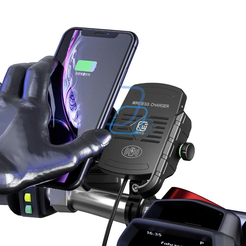 USB Charger Motorcycle Phone Holder Wireless Charging Stand