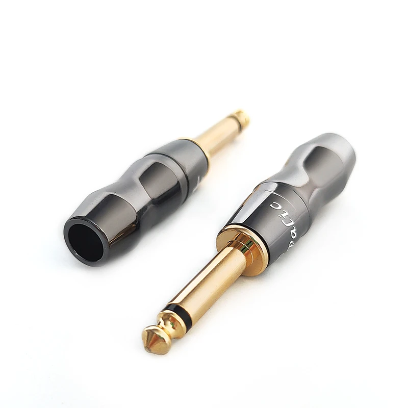 QINCROWN Hi-end 24K Gold Plated Audio Mail Plug 2 core 1/4