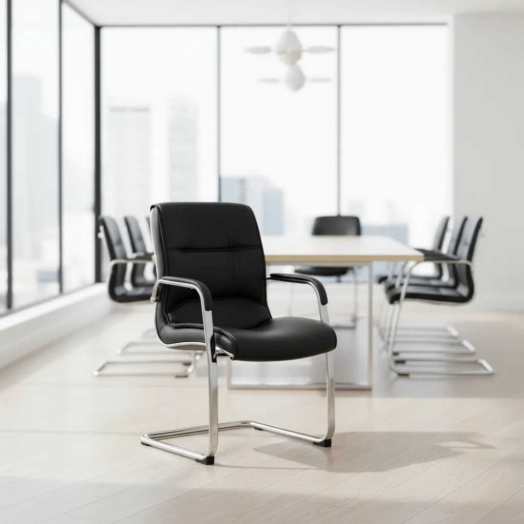 Modern Leather Executive Ergonomic Adjustable Steel Frame Computer Chair 6