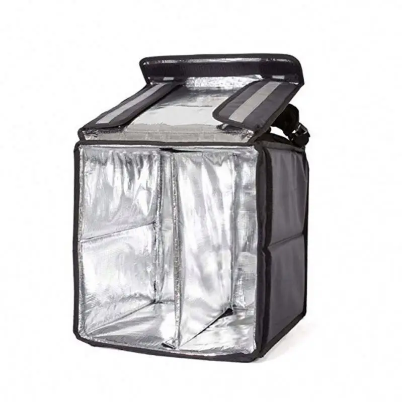 50L Insulated Food Delivery Bag Backpack Pizza Bag Thermal Storage Holder Black 