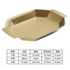 Double-eared octagonal plate (dark gold color)