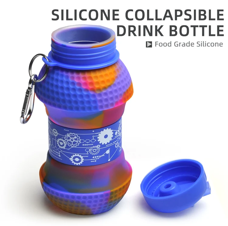 Hot Sale Outdoor Sports Bpa Free Botella De Agua Plegable De Silicona ...