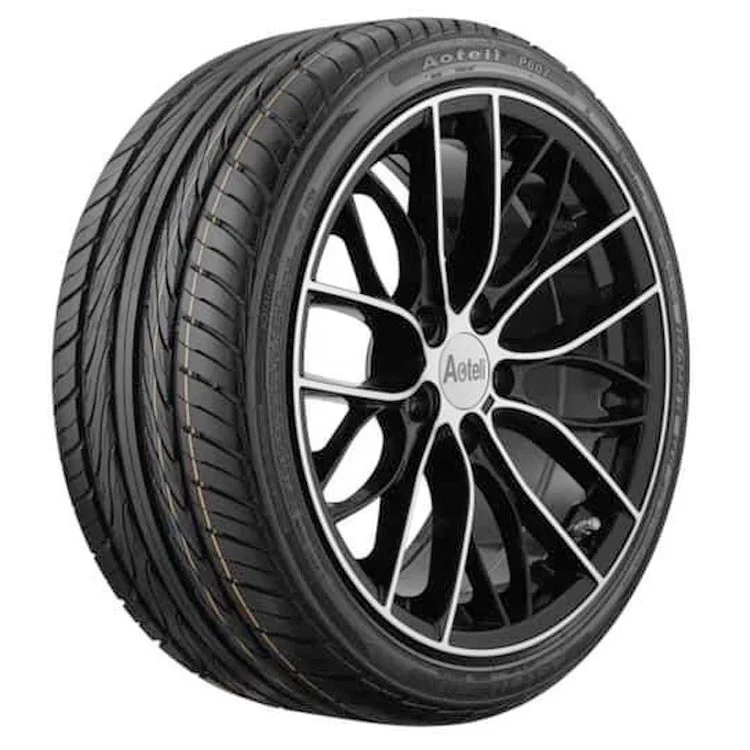 2019年　Aoteli P607 205/40ZR17 バリ山　17x7JJ pcd 100 4H OFF+45 ハブ径73 mm傷汚れあり4本セット 最佳中国轮胎品牌排行榜前10名Aoteli三-a Yatone PCR漏气轮胎汽车轮胎新款p 607尺寸205⁄40ZR17