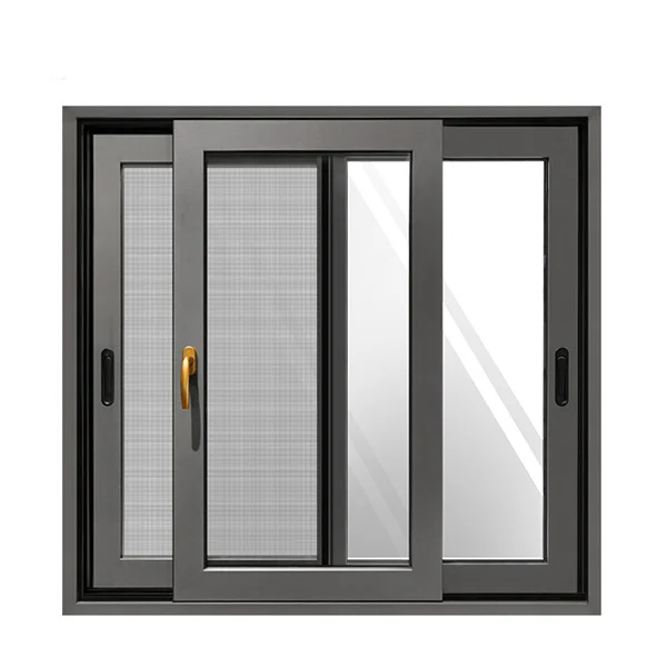 TOMA Aluminium Window with Mosquito Net Aluminium Double Glazed Window Frame Mosquito Net Proof Window