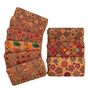 Wholesale Multifunctional Long Zipper Clutch Retro Ladies Wallet Fashion Luxury Cork Phone Card Holder Credit Card Holder Purse