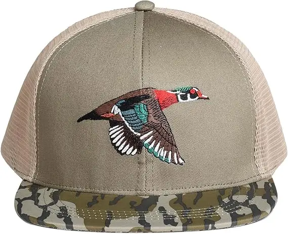 Custom Classic Camo Snapback Hat for Men Women,Performance Hip Hop Style Funny Flat Bill Trucker Hats Adjustable Baseball Cap