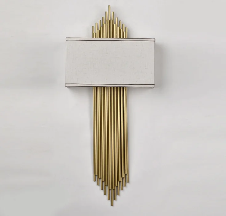 Золотая настенная лампа, новинка, роскошный настенный светильник в стиле арт-деко для гостиницы, гостиной, спальни, лофта, комнатный античный светильник