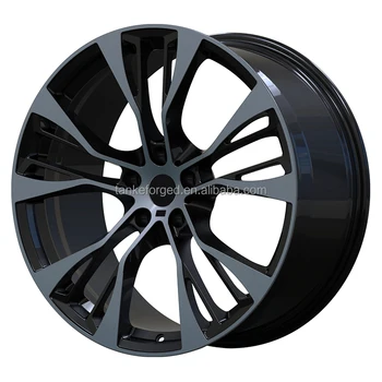 4 Jantes Alliage 20 Pouces Style BMW 599M - Noir Poli, Pour X5 E70 / X6 E71, ET35/40