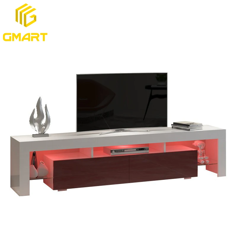 Gmart Modern Simple Home Furniture Retractable Sides Media Consoles Wooden Modern Wall Unit Tv Console Cabinet With Fireplace