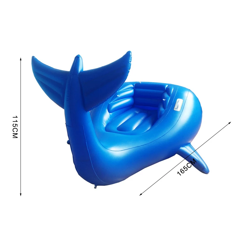 High Speed Customized Inflatable Float Whale Thickness 0.25mm Blue Fish Pool Water Is Land for Water Pool