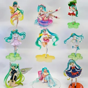 New 21CM Anime Vocal Concert Hatsune Mikus Virtual Singer Figurines PVC Action Figure Room Decoration for Fans