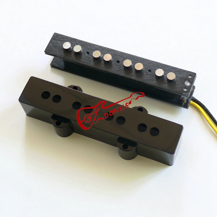 Donlis 1set 4 String 60's Vintage Alnico 5 Jazz Bass Pickups with Flatwork for Diy Bass Kits Building Parts Wholesale