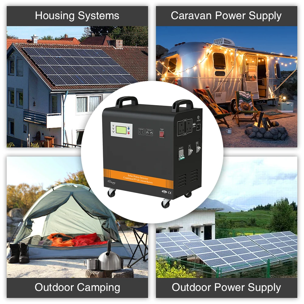 Mini Portable Generator for Tourist Solar Panel 1kw 2kw Portable Solar Generator 12V/24V 100A Built-in LFP Battery Factory Price