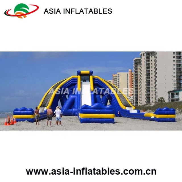 Toboggan Aquatique Gonflable Triple Racer Banzai - 4,9m De Longueur Pour Course Et Éclaboussures