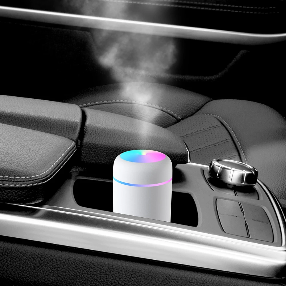 Portable 300ml H2O Humidifier USB Ultrasonic Dazzle Cup Cool Mist Maker Car Mini Air Humidifiers Purifier With Romantic Light