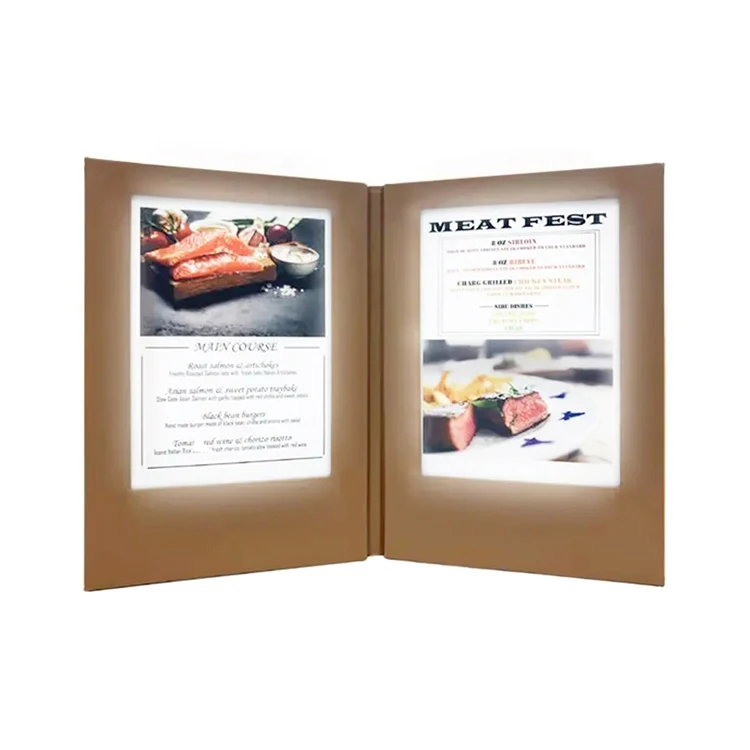 Restaurant Menu Display Led A4 Menu Holder with Led Menu Led Display